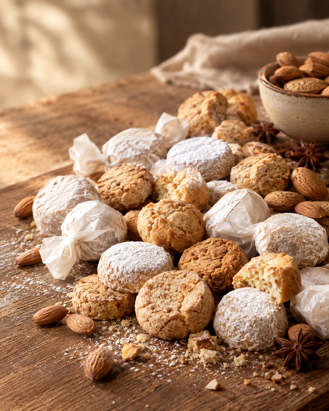 Surtido tradicional de mantecados y polvorones artesanos de Estepa - Mantecados Fuentes