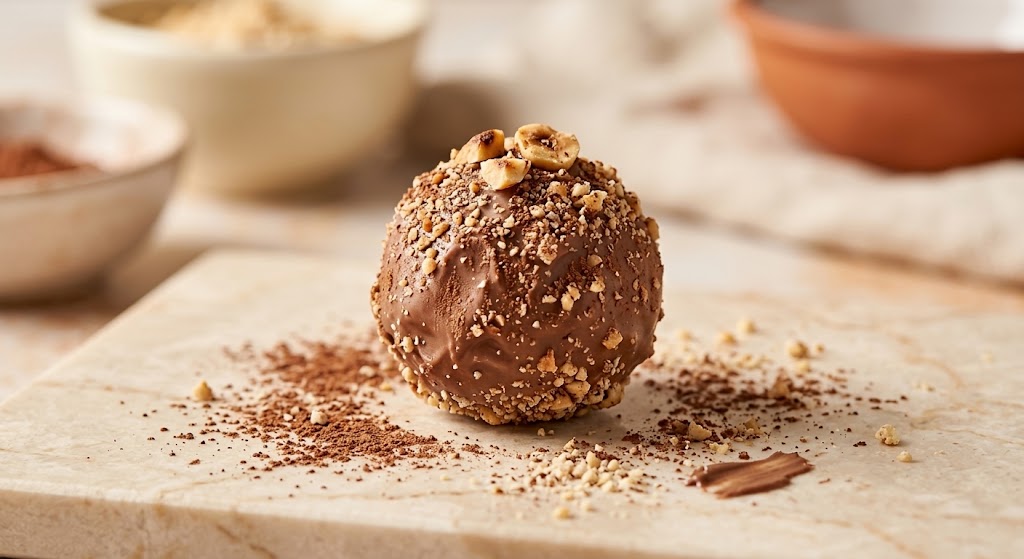 Bombón de chocolate con leche artesanal