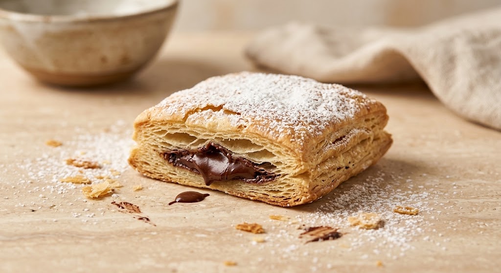 Hojaldrada rellena de chocolate artesanal Fuentes