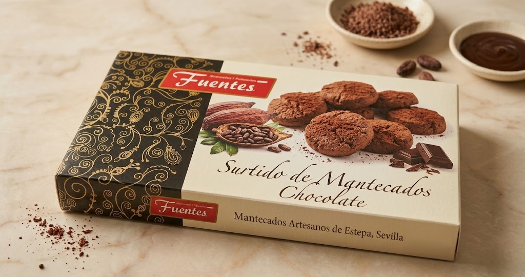 Surtido de mantecados de chocolate artesanales Fuentes