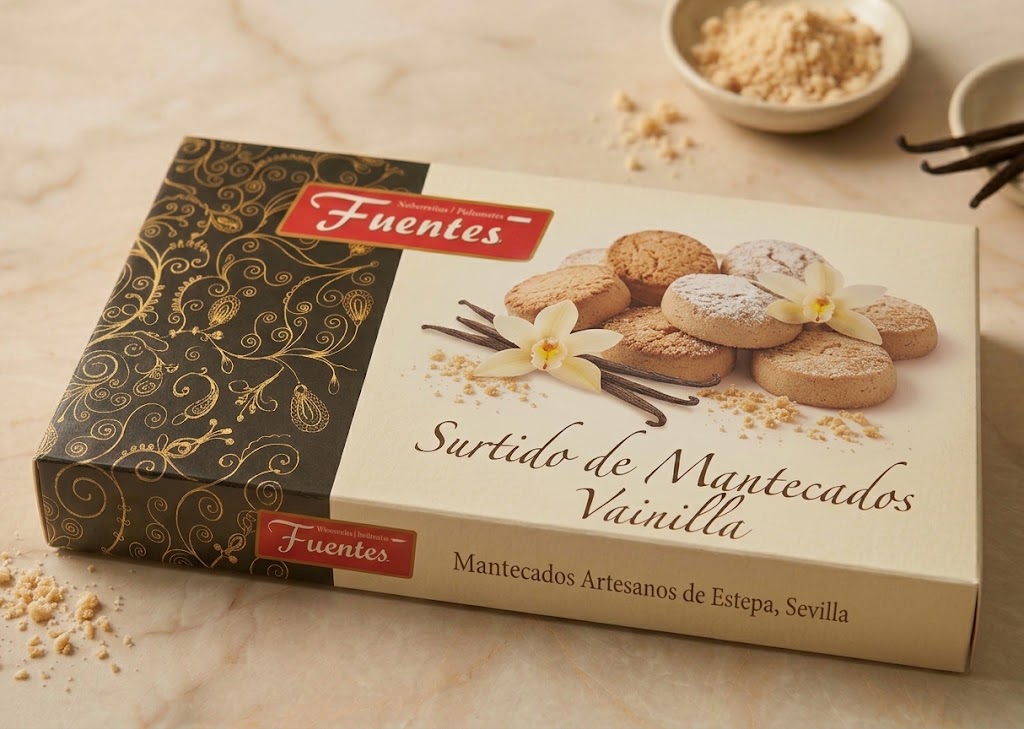 Surtido de mantecados de vainilla artesanales Fuentes